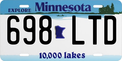 MN license plate 698LTD