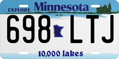 MN license plate 698LTJ