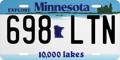MN license plate 698LTN