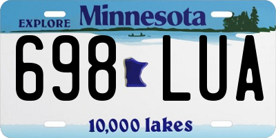 MN license plate 698LUA