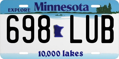 MN license plate 698LUB