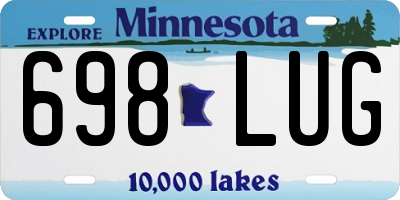 MN license plate 698LUG