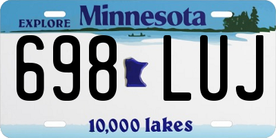 MN license plate 698LUJ