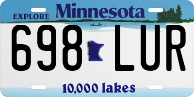 MN license plate 698LUR