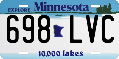 MN license plate 698LVC