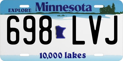 MN license plate 698LVJ