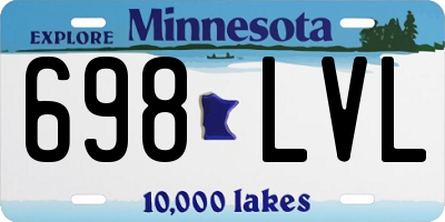MN license plate 698LVL