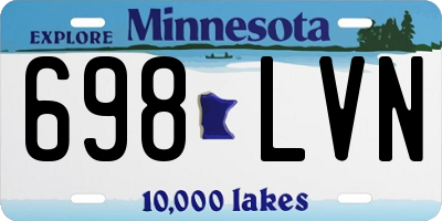 MN license plate 698LVN