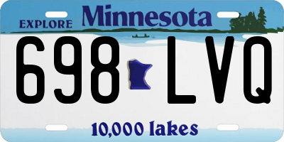 MN license plate 698LVQ