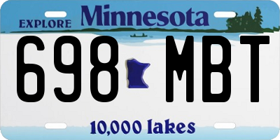 MN license plate 698MBT