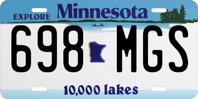 MN license plate 698MGS