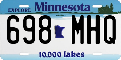 MN license plate 698MHQ