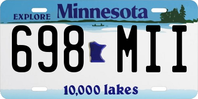 MN license plate 698MII