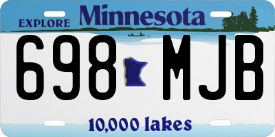 MN license plate 698MJB