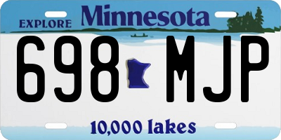 MN license plate 698MJP