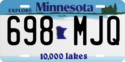 MN license plate 698MJQ