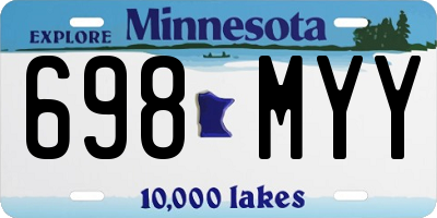 MN license plate 698MYY