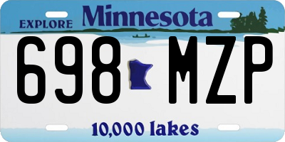 MN license plate 698MZP