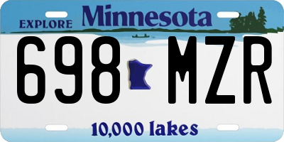 MN license plate 698MZR