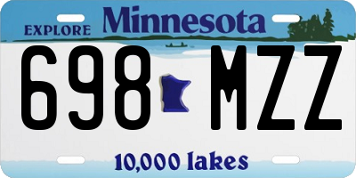 MN license plate 698MZZ