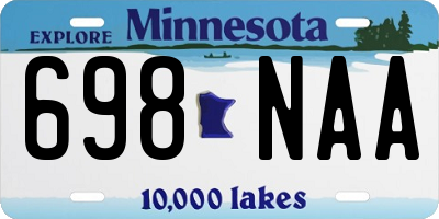 MN license plate 698NAA
