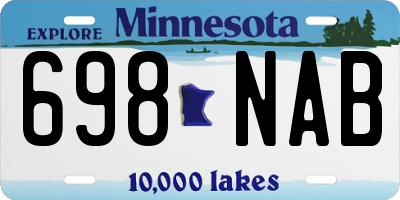 MN license plate 698NAB