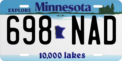 MN license plate 698NAD