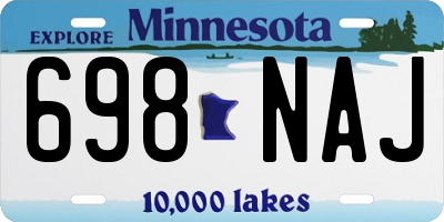 MN license plate 698NAJ