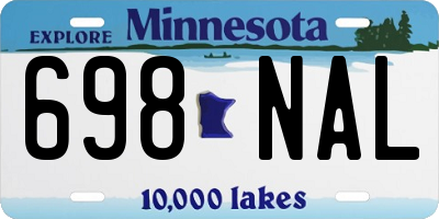 MN license plate 698NAL