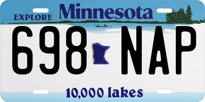 MN license plate 698NAP