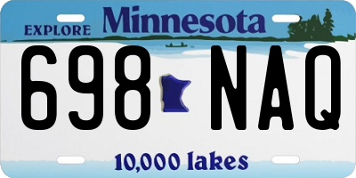 MN license plate 698NAQ