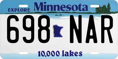 MN license plate 698NAR