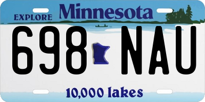 MN license plate 698NAU