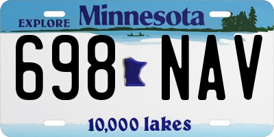 MN license plate 698NAV