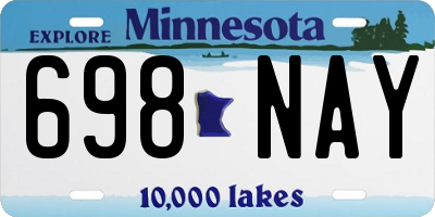MN license plate 698NAY