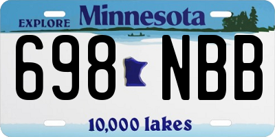 MN license plate 698NBB