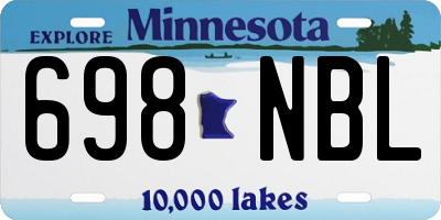 MN license plate 698NBL
