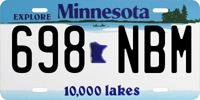 MN license plate 698NBM