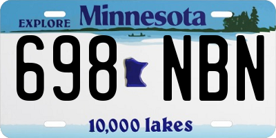 MN license plate 698NBN