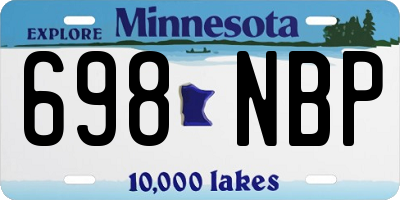 MN license plate 698NBP