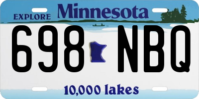 MN license plate 698NBQ