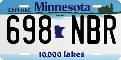 MN license plate 698NBR