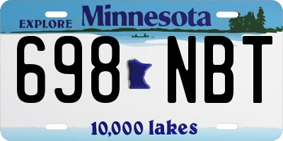 MN license plate 698NBT