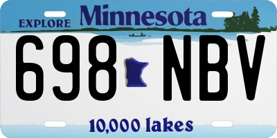 MN license plate 698NBV