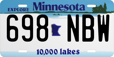 MN license plate 698NBW