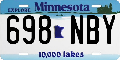 MN license plate 698NBY