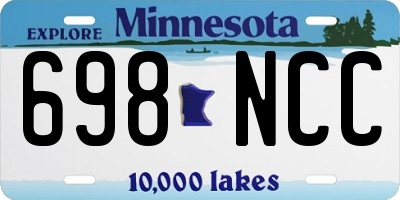 MN license plate 698NCC