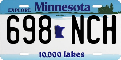 MN license plate 698NCH
