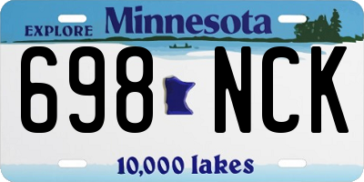 MN license plate 698NCK