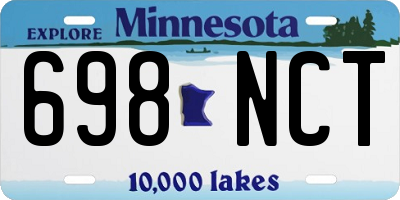 MN license plate 698NCT